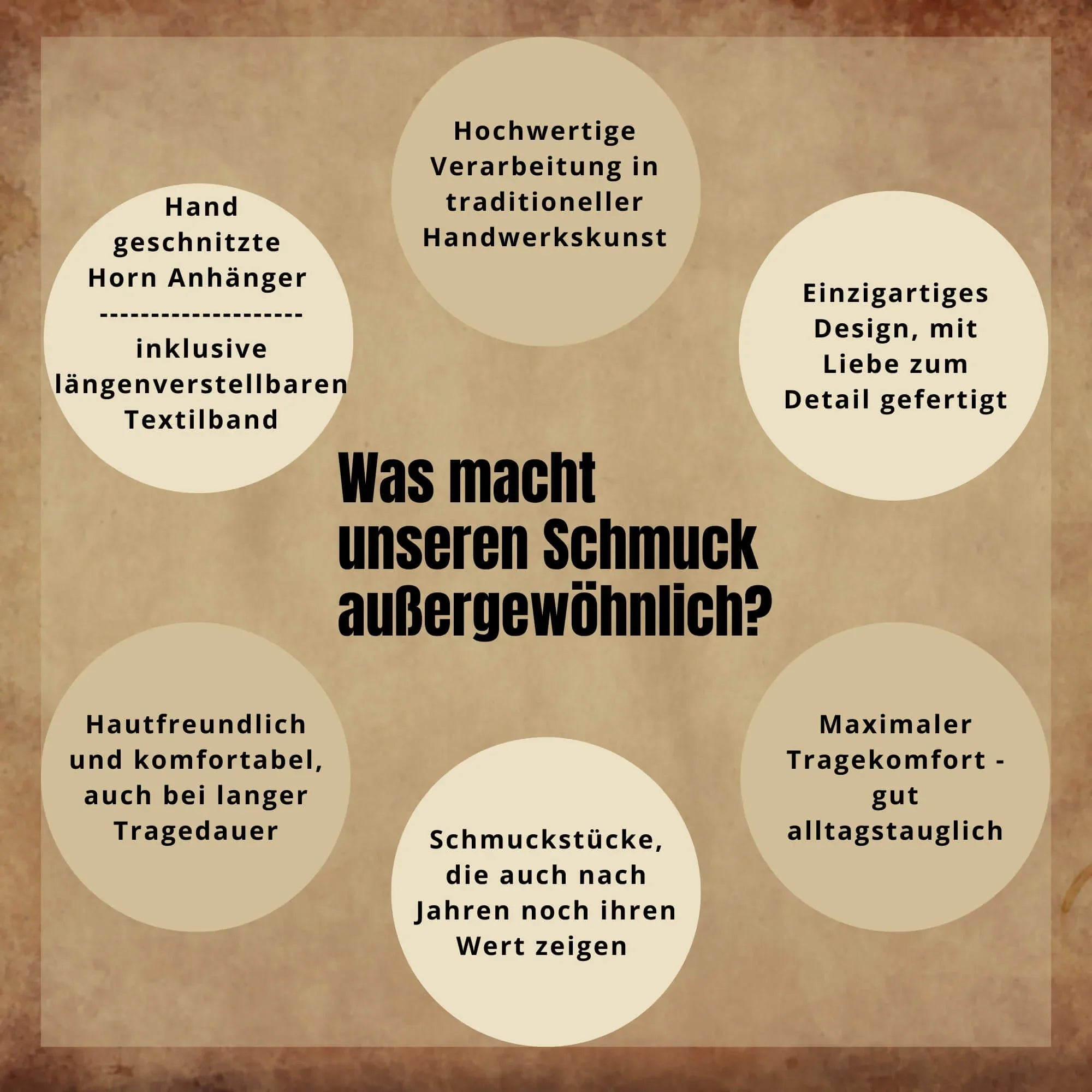 Horn Schmuck Kette einzigartigte Designs Szene Schmuck langlebig