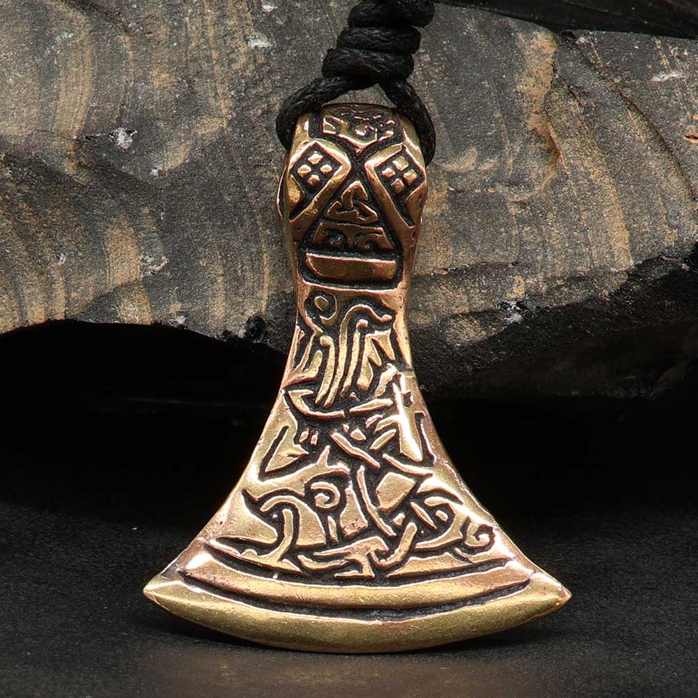 Wikinger Axt Anhänger Mammenaxt Schmuck Kette Bronze Kelten
