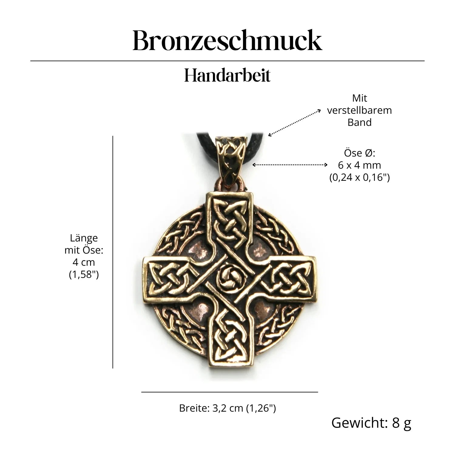 Celtic cross pendant jewelry bronze medieval