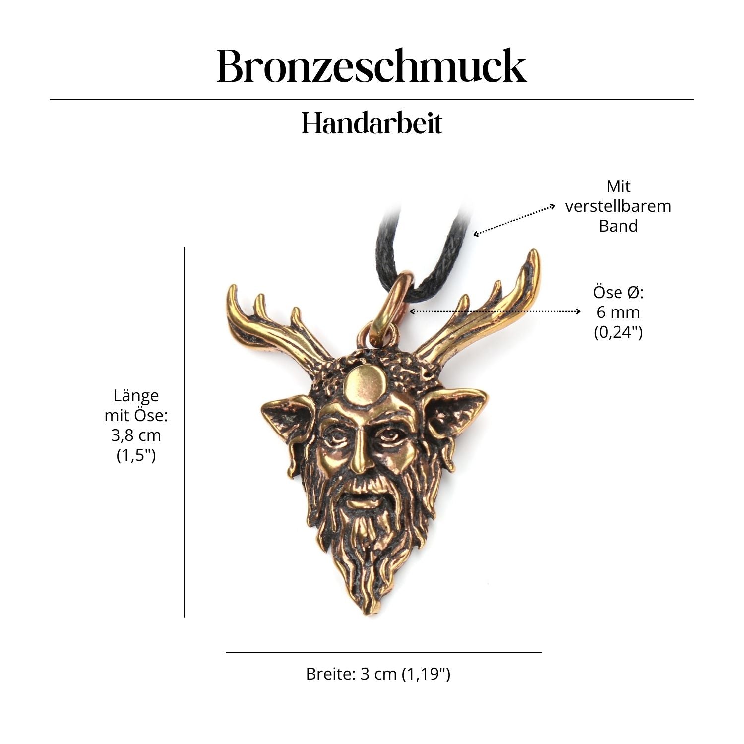 Cernunnos Jewelry Pendant Bronze