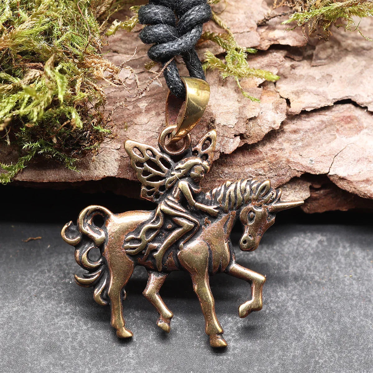 Elfe Bonze Anhänger Halskette Schmuck Kettenanhänger