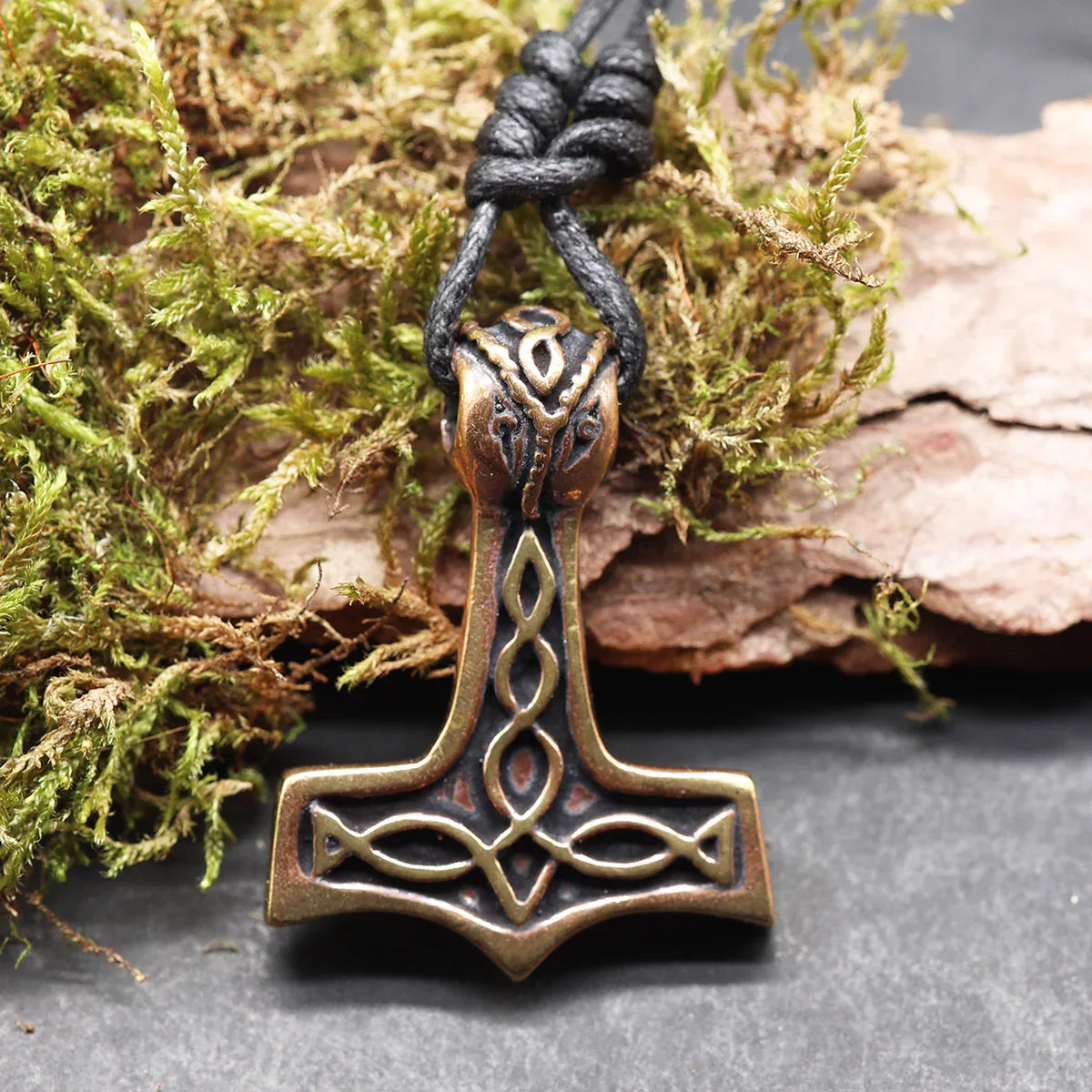 Thor Hammer Bonze Anhänger Halskette Schmuck Kettenanhänger