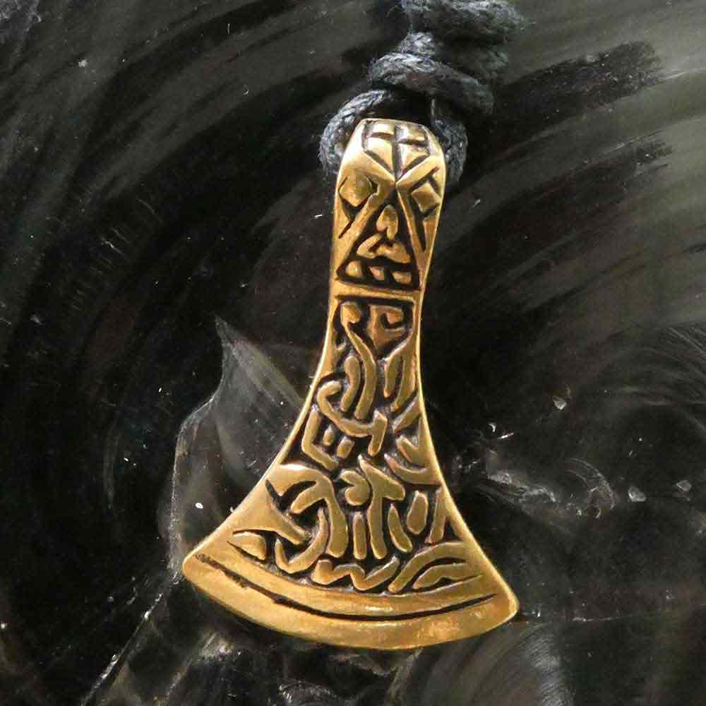 Sachsenaxt Schmuck Bronze Anhänger Mammenaxt Halskette