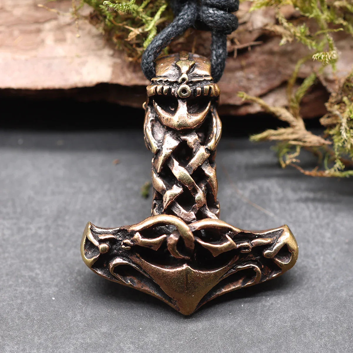 Thorshammer Bonze Anhänger Halskette Schmuck Kettenanhänger