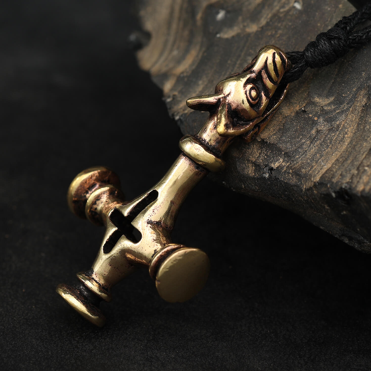 Wolf's Cross 5.5 cm Jewelry Bronze Pendant