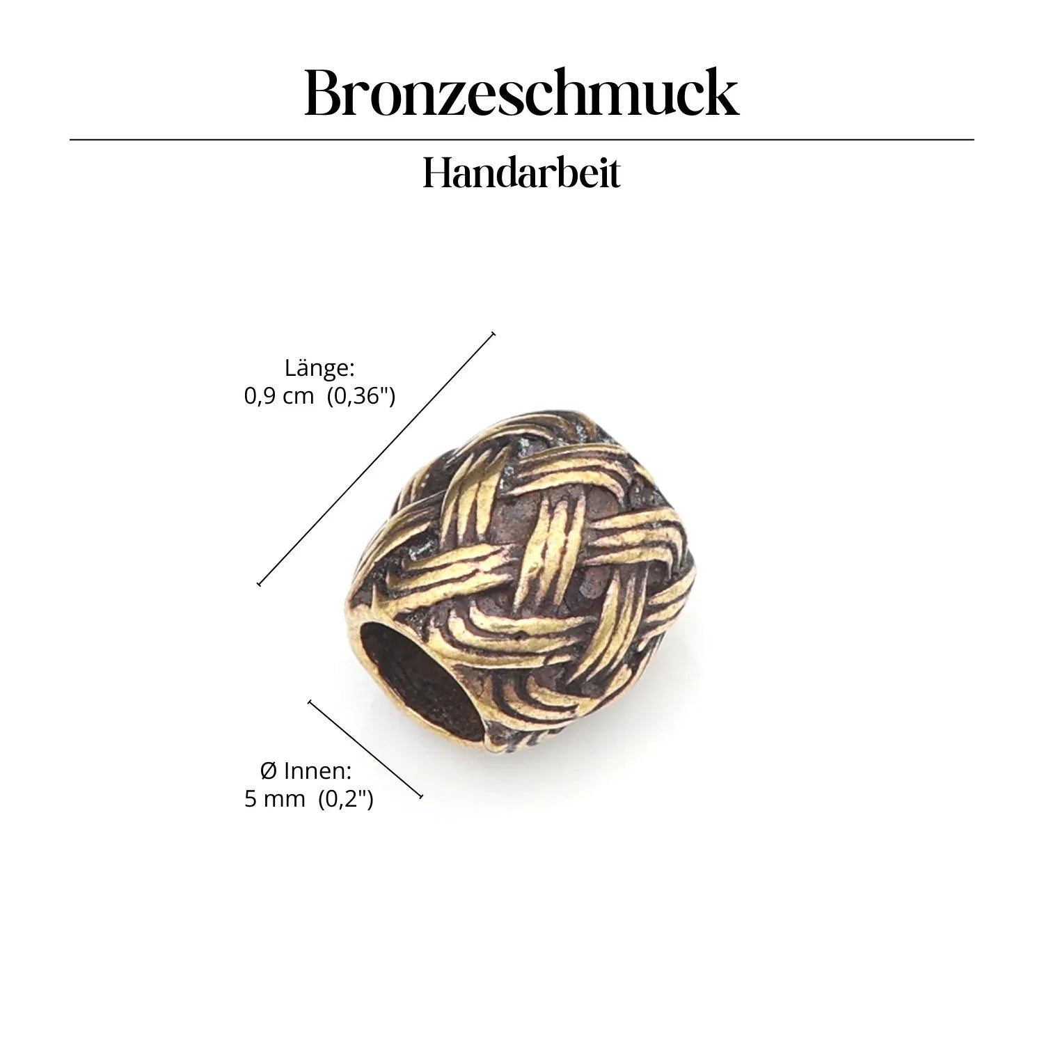 Kelten Bartperle Haarschmuck Bronze Perle Dreadlock