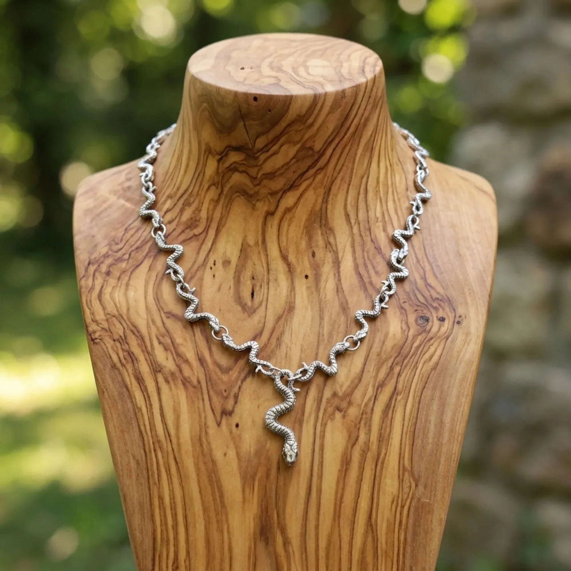 Collier Schlange Kette 925 Silber Halskette Schmuck