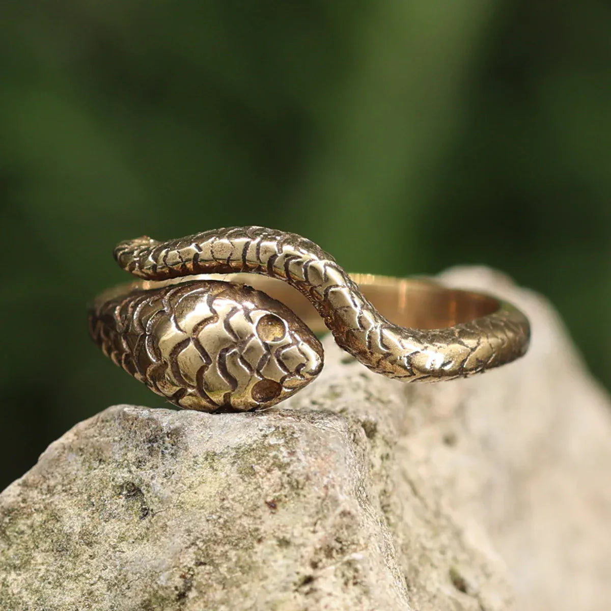 Schlange Ring Messing Zeitloser Schmuck Elegant