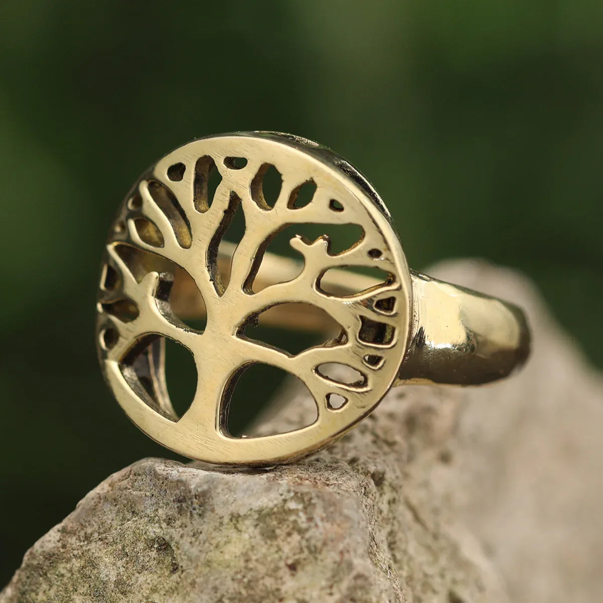 Lebensbaum Ring Messing Zeitloser Schmuck Elegant