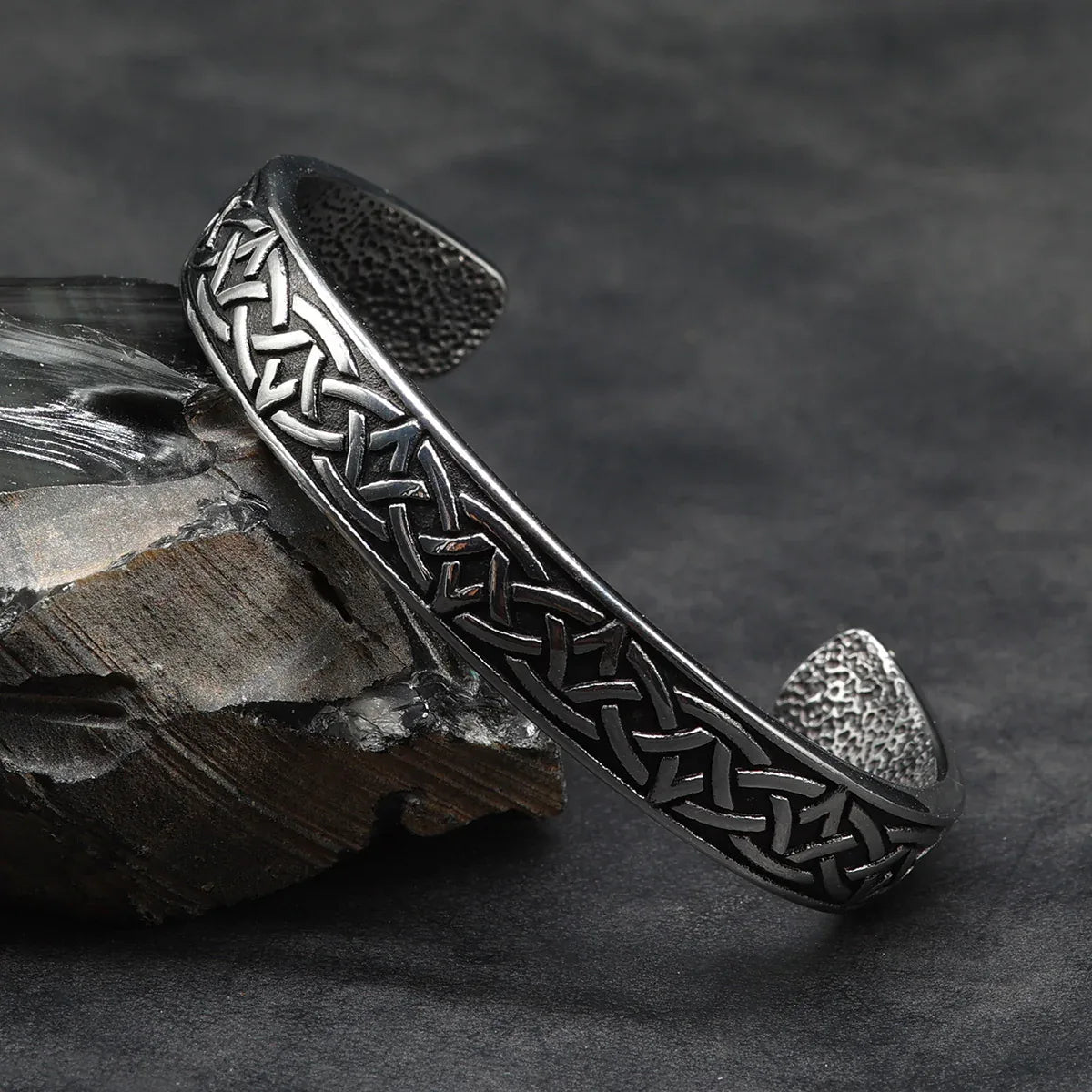 Edelstahl Keltischer Knoten Armreif Armschmuck massiv