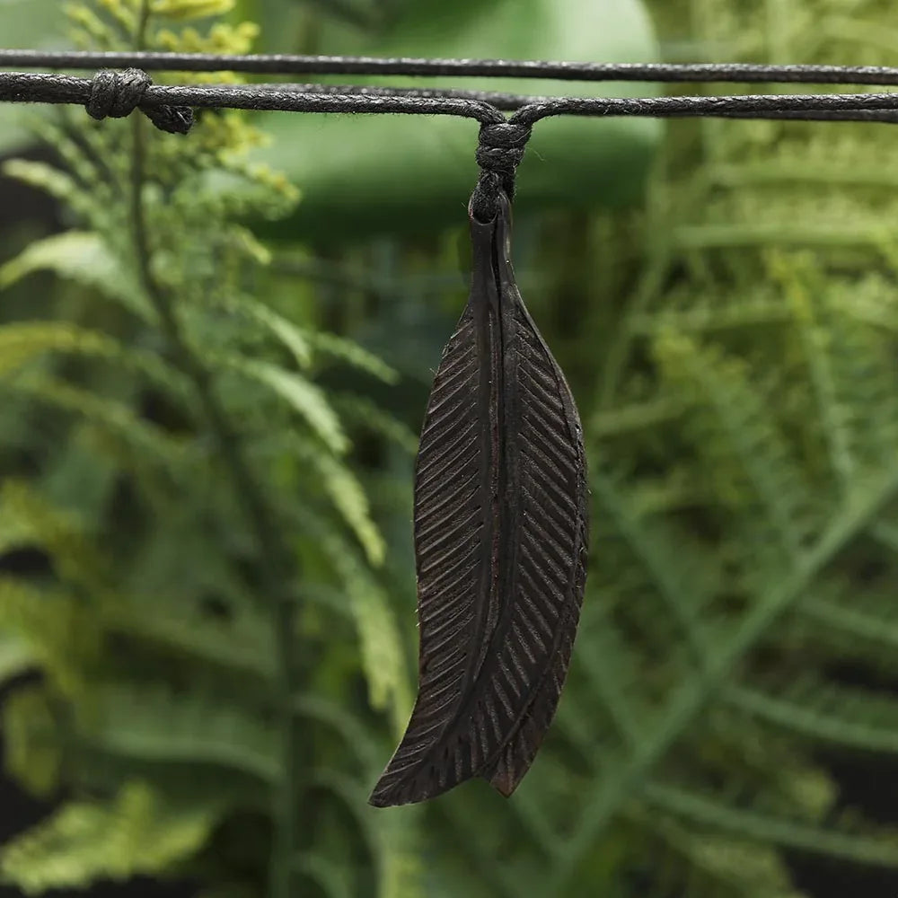 Horn Kette Schmuck Feder Hornschmuck Kettenanhänger