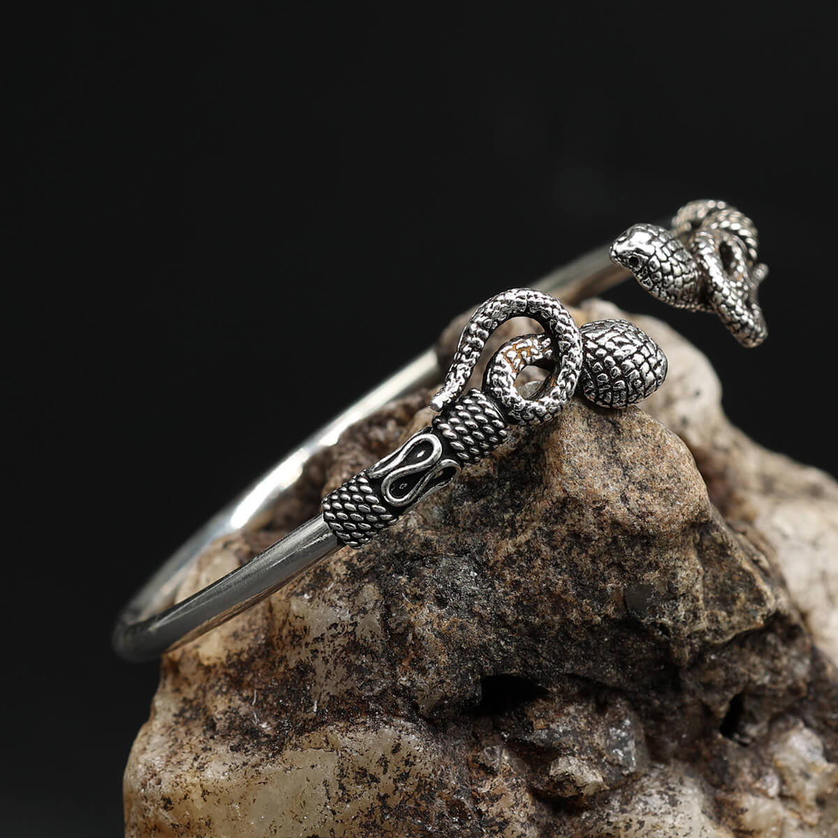 Schlange Armreif 925 Silber Armschmuck Cobra