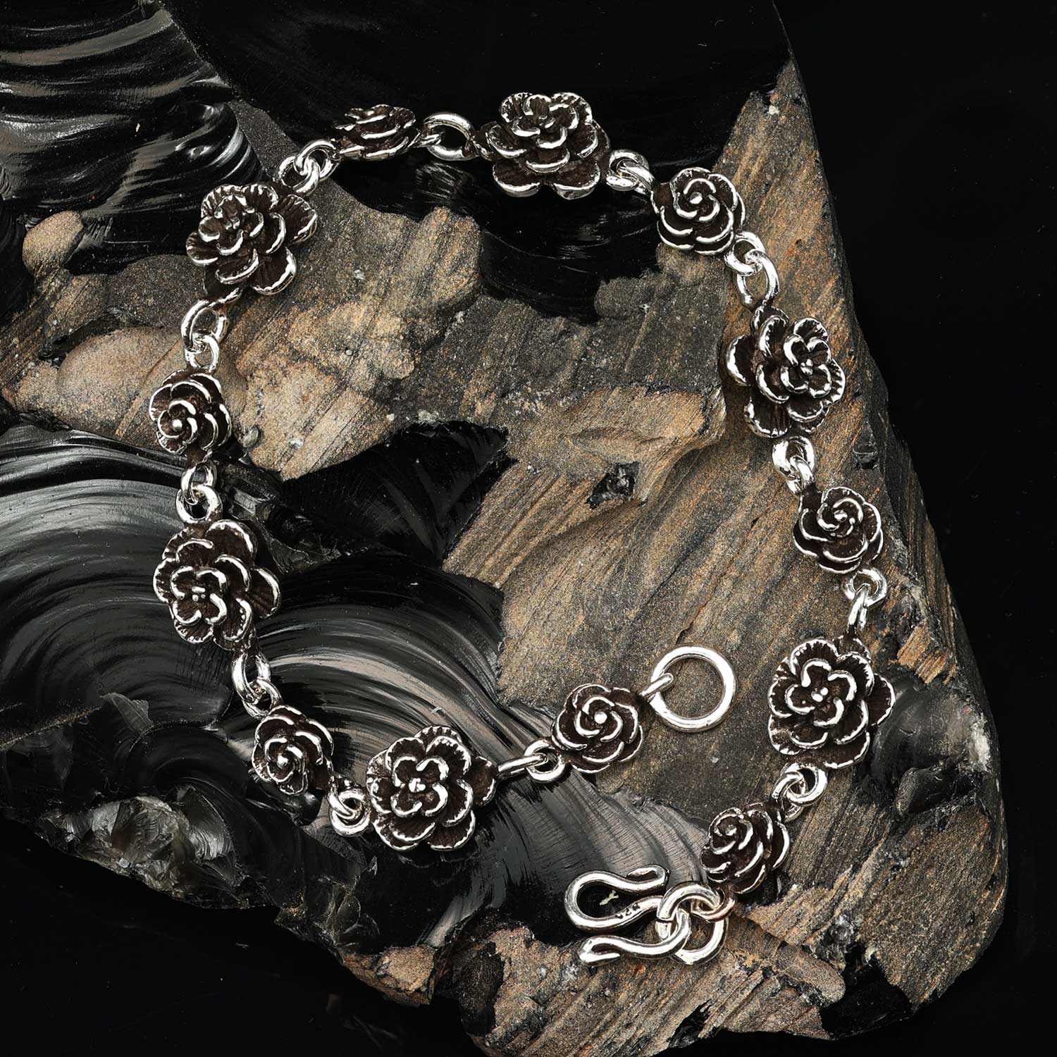Rosen Armband Sterlingsilber Länge: 19cm 925 Silber