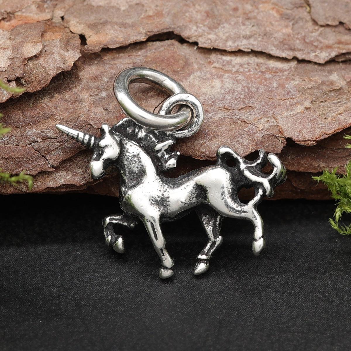 Einhorn Silber Anhänger zarter Kettenanhänger 925 Sterlingsilber