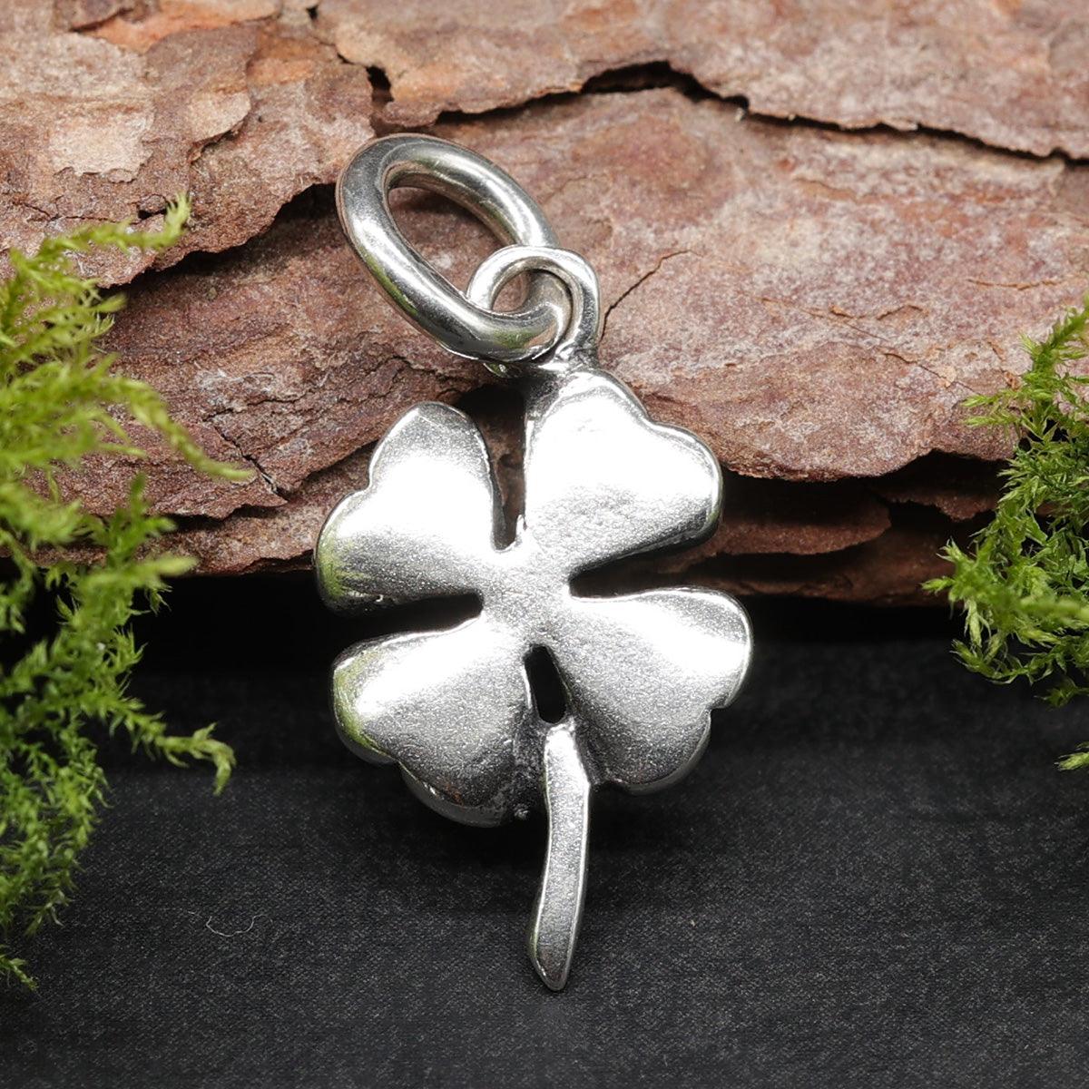 Kleeblatt Silber Anhänger zarter Kettenanhänger 925 Sterlingsilber