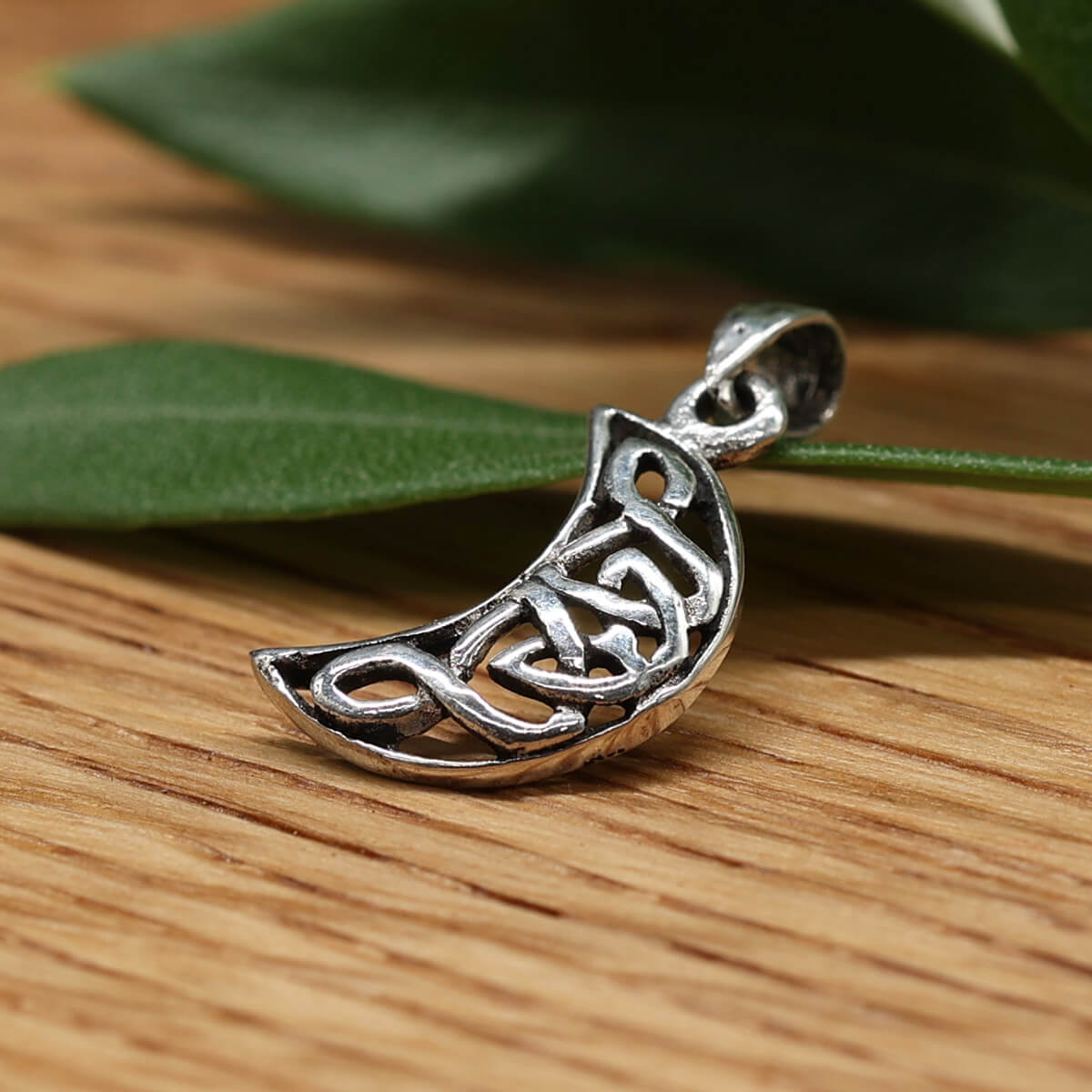Keltischer Silberschmuck Anhänger 925 Silber Mond