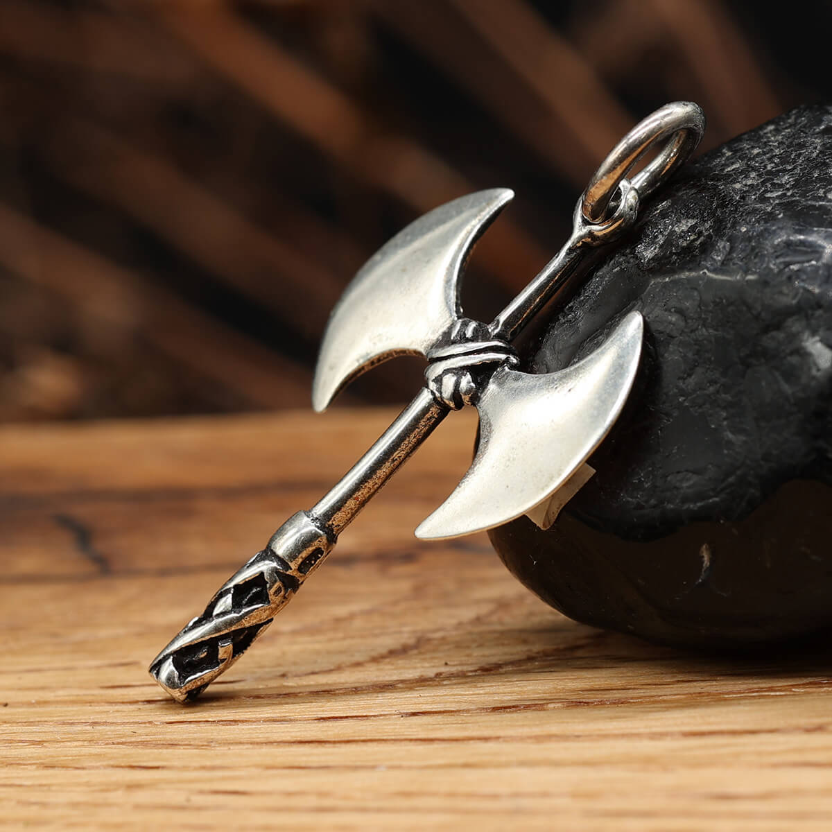 Silberschmuck Anhänger 925 Silber Doppelaxt