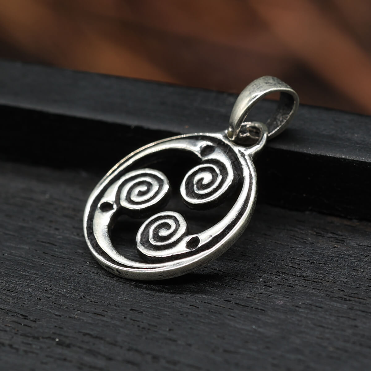 Spiralen Rad Silberschmuck Anhänger 925 Silber