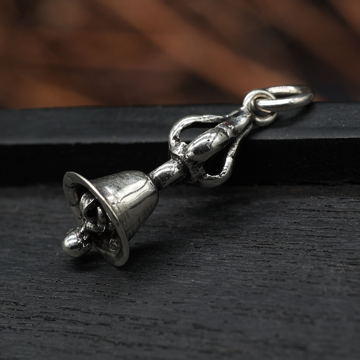 Tempel Glocke Silberschmuck Anhänger 925 Silber