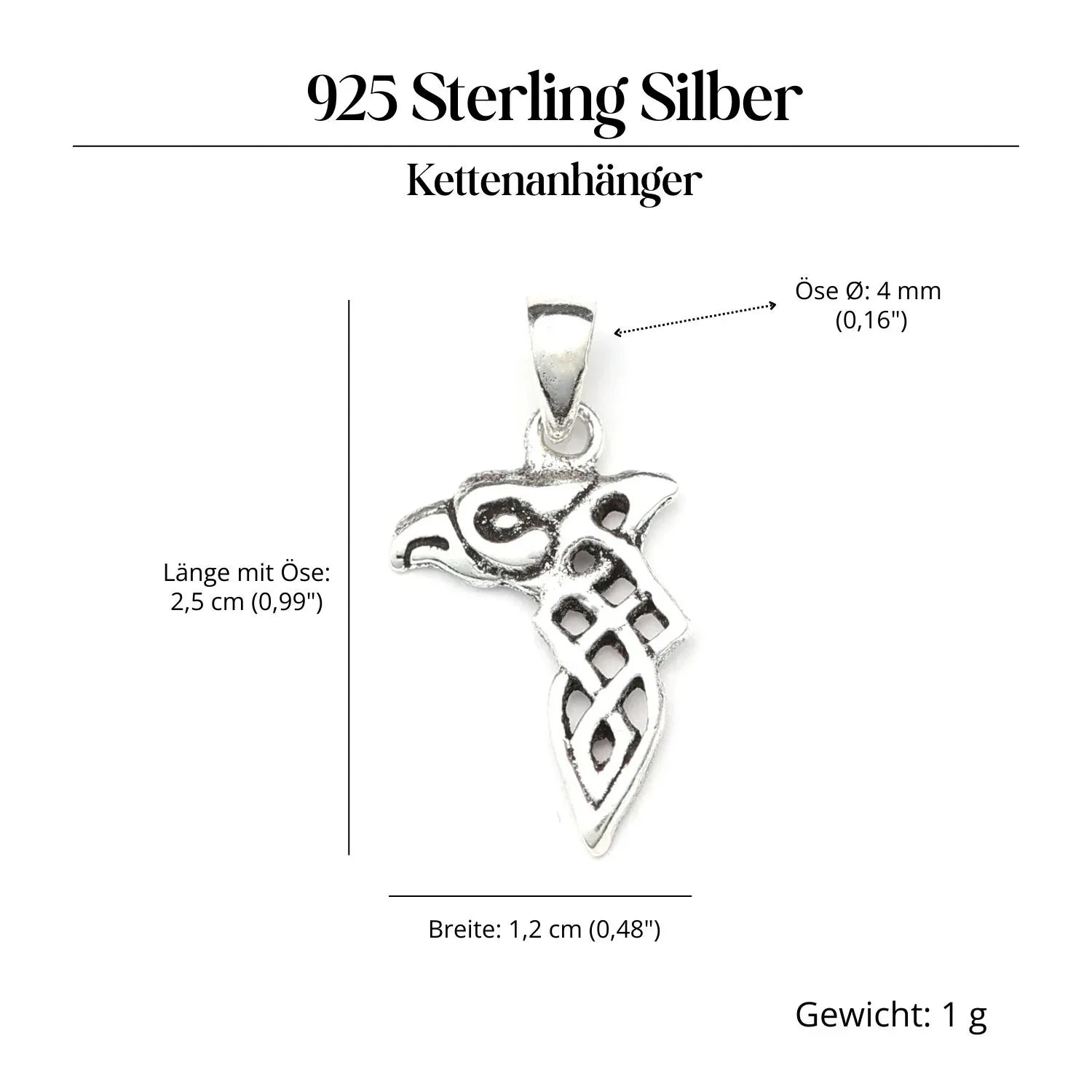 Odin's Raven 925 Silver Delicate 925 Silver Pendant