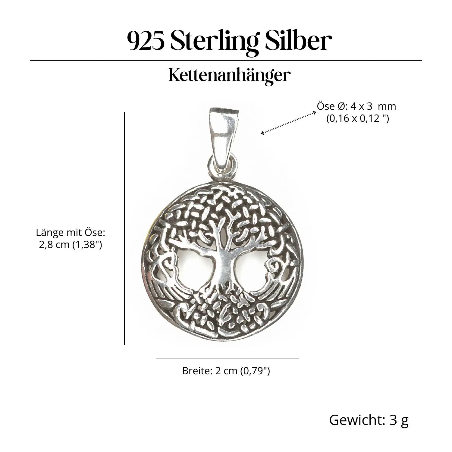 Tree of Life Jewelry, Silver Jewelry, 925 Pendant