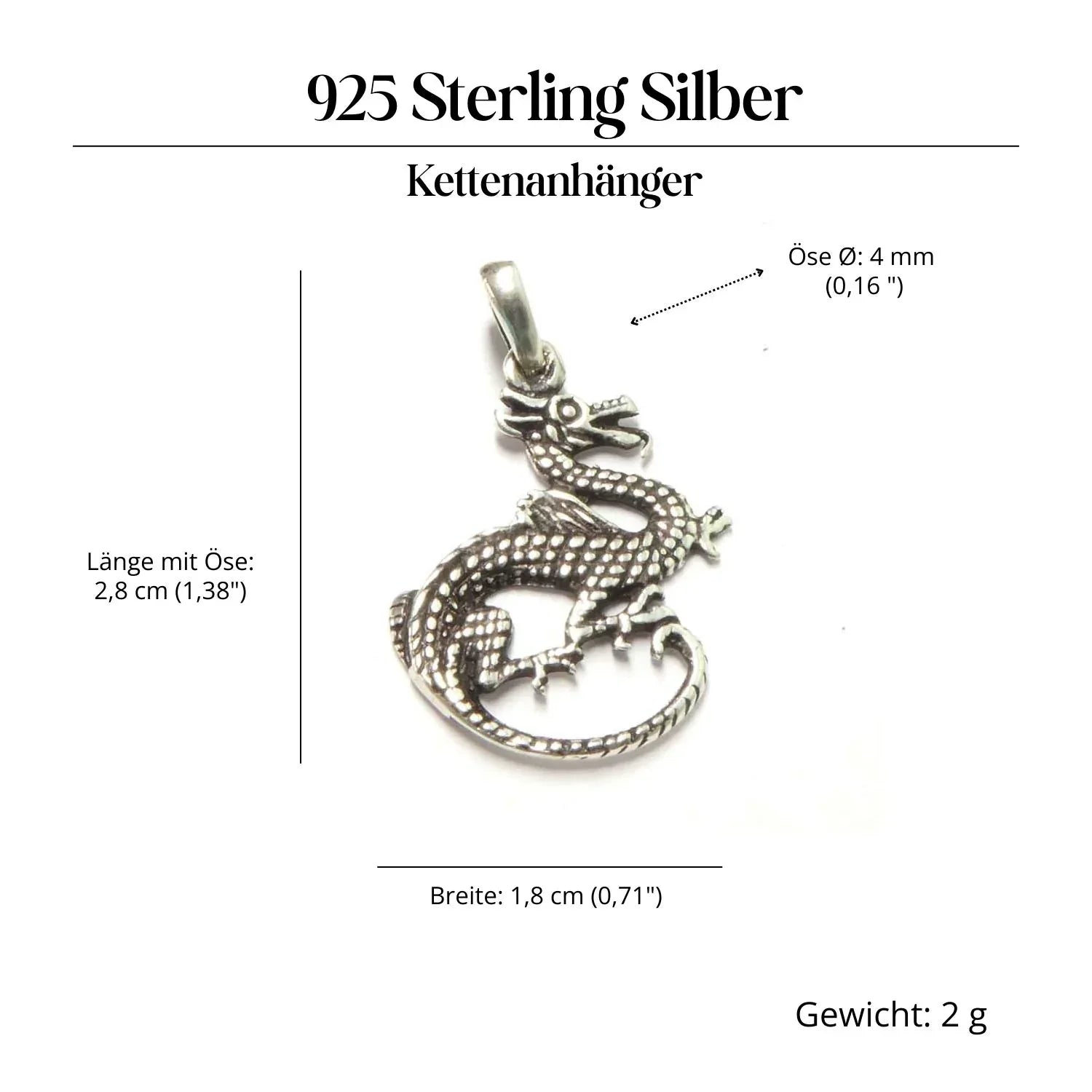 Dragon jewelry pendant, delicate silver jewelry, 925 silver