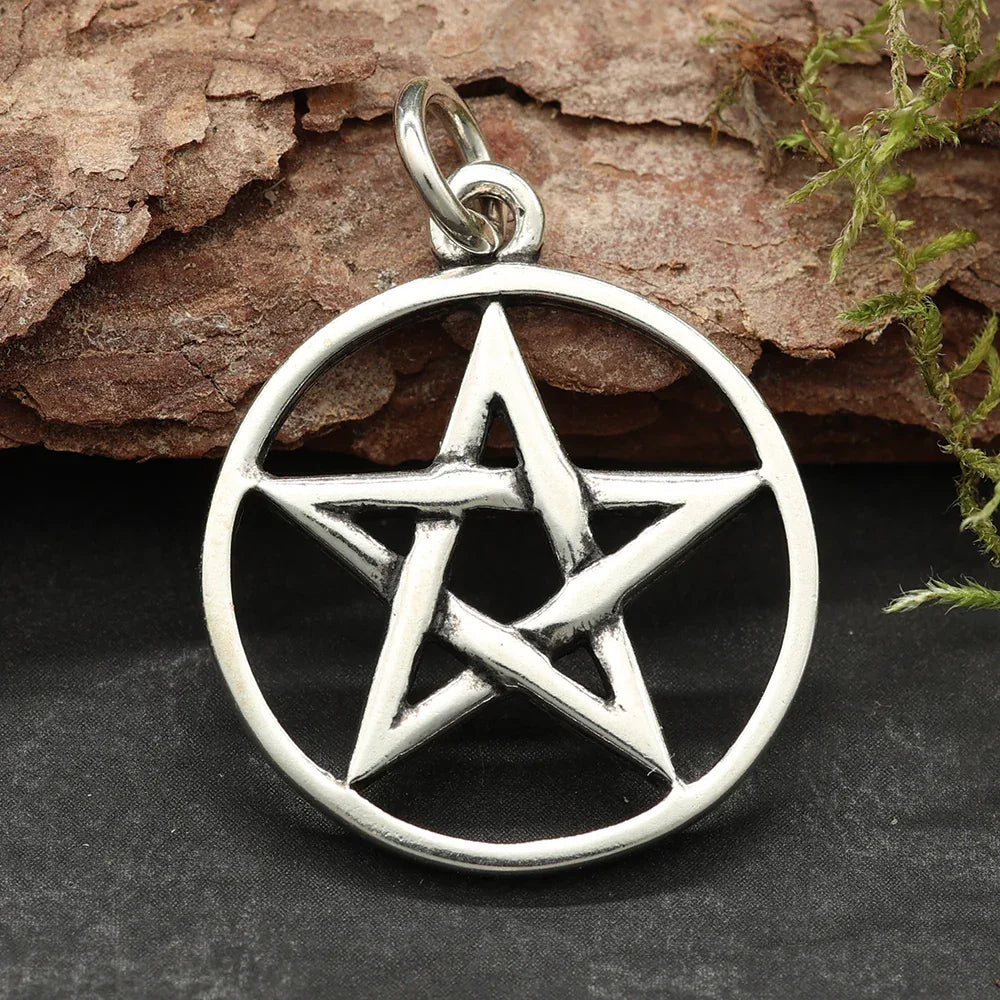 Silberschmuck Drudenfuß Anhänger Sterling 925 Kette