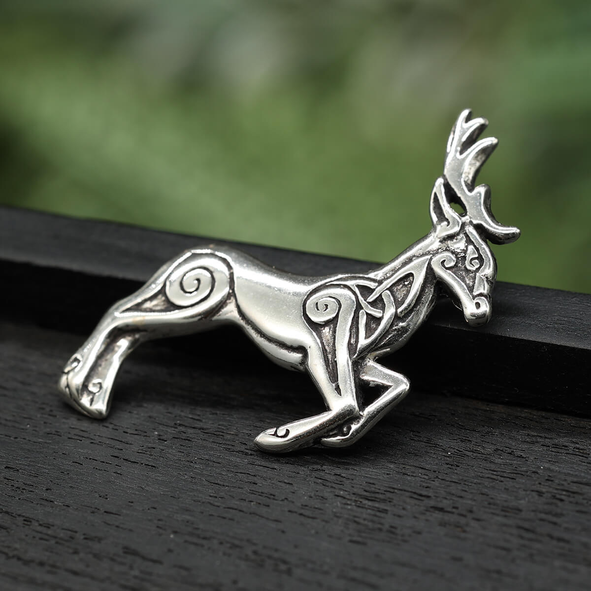 Keltischer Hirsch Silberschmuck Anhänger 925 Silber