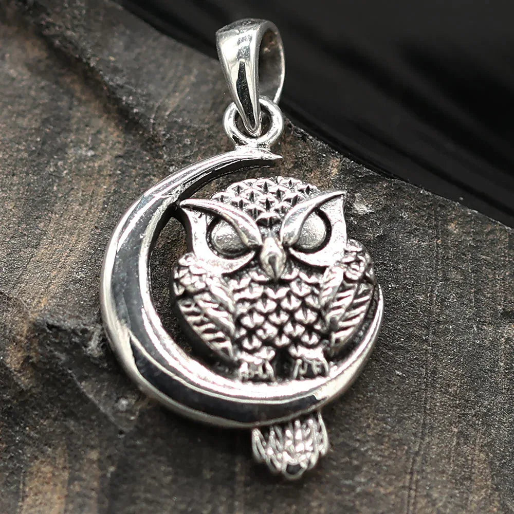 Eulen Silber anhänger 925 Sterlingsilber ausgefallener Kettenanhänger