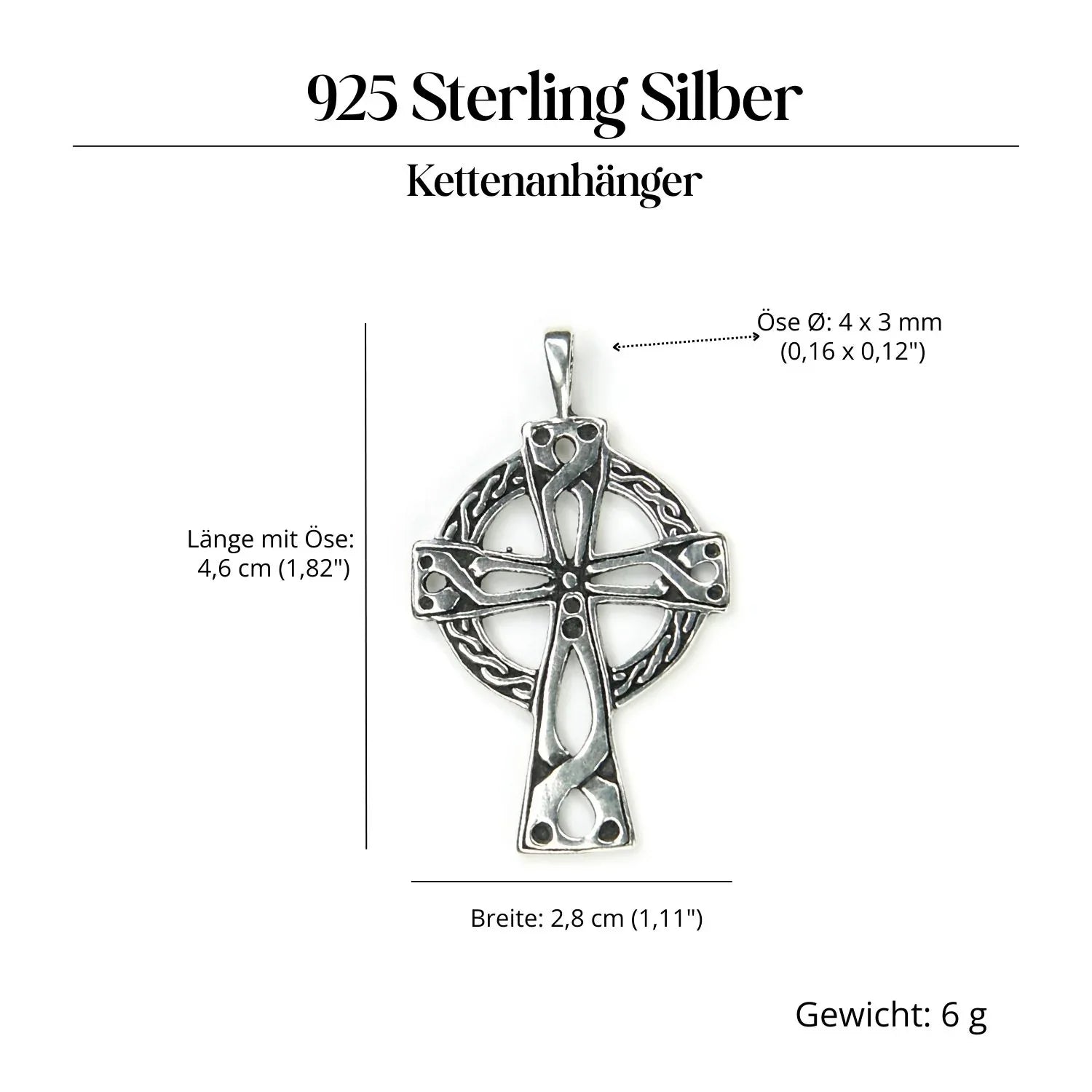 Keltenkreuz Schmuck 925 Sterlingsilber Schmuck