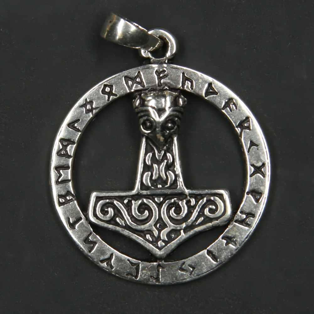 Runen Mjölnir Wikinger Silber Anhänger 925er Kettenanhänger