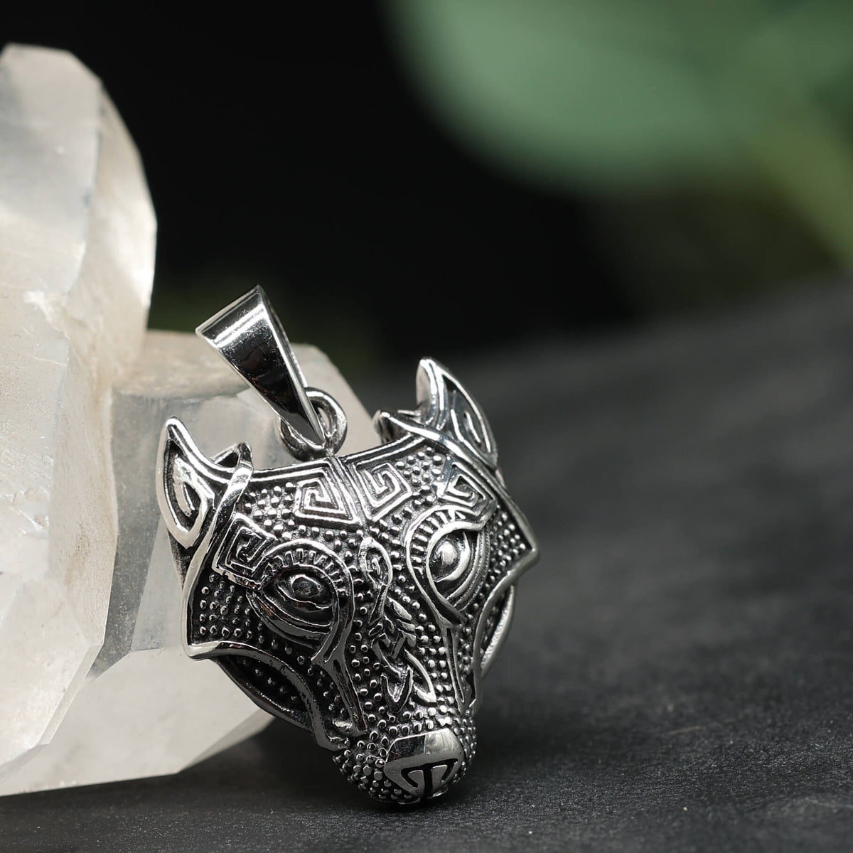 Fenrir Wolf Anhänger mystischer Fenris Kettenanhänger 925 Silber
