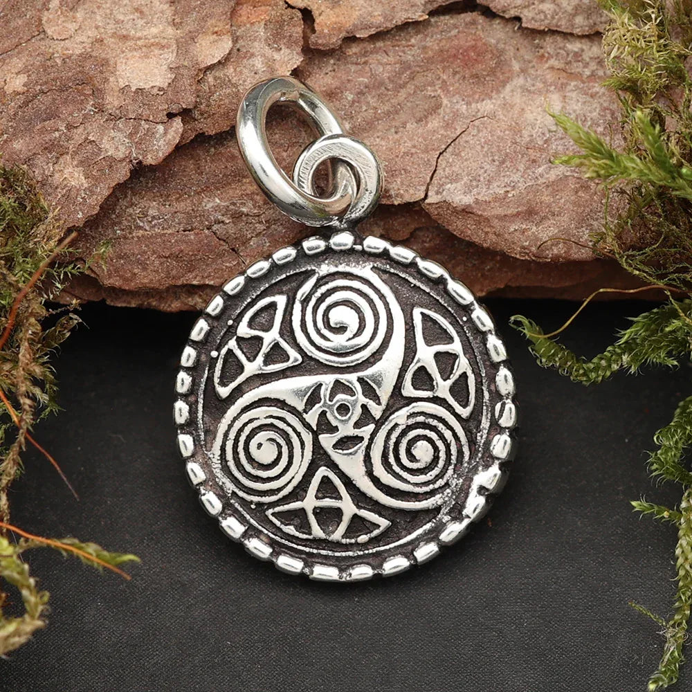 Triskel 925 Silber Kettenanhänger ausgefallener Silberschmuck