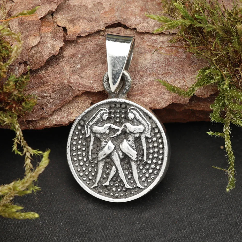 Zwillinge Sternzeichen 925 Silberanhänger astrologischer Schmuck