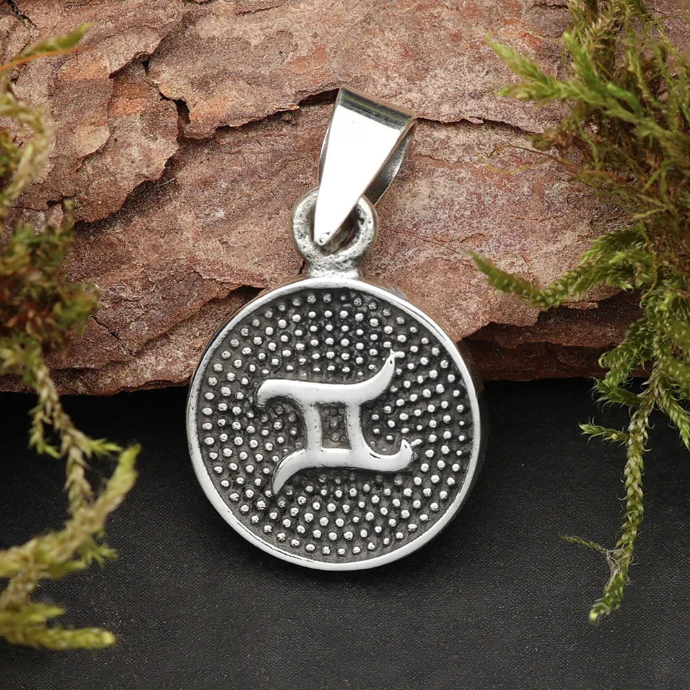 Sternzeichen Zwillinge Anhänger 925er Silber Astrologie Tierkreiszeichen Schmuck