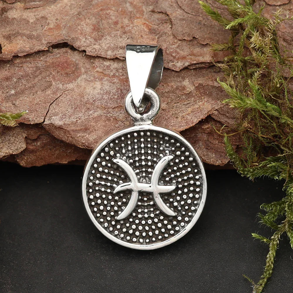 Fische Anhänger 925er Silber Astrologie Tierkreiszeichen Schmuck