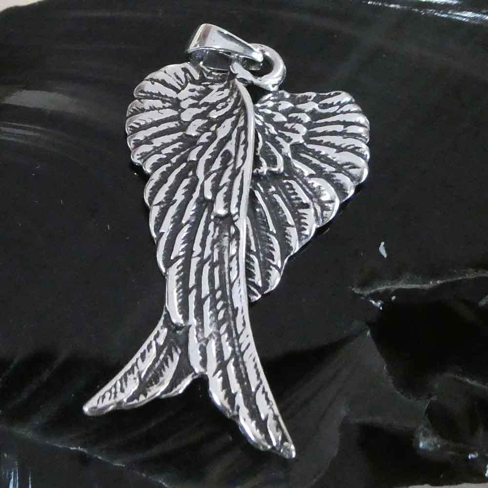 Engels Flügel gekreuzt Elfen 925 Silberschmuck Anhäger