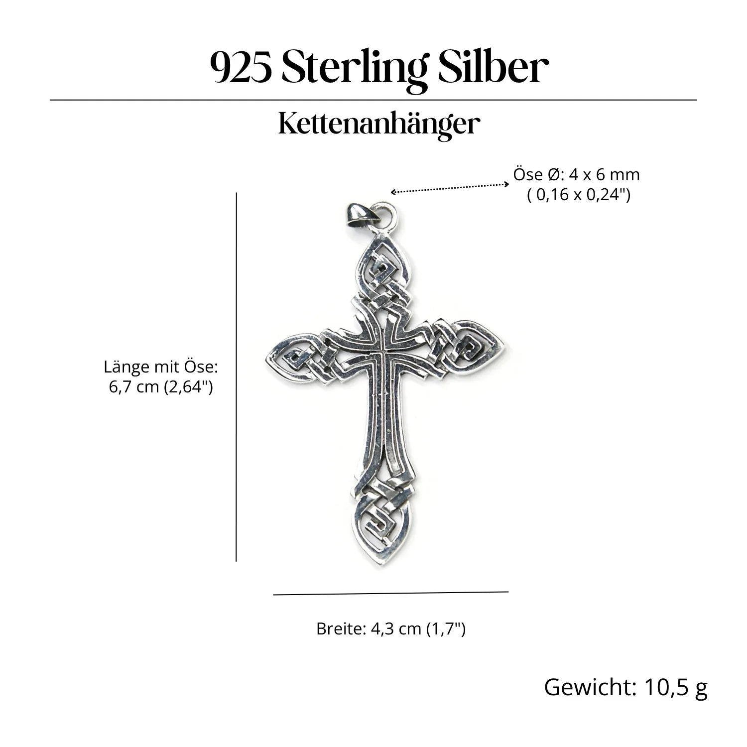 Keltenkreuz Silberanhänger massives Sterlingsilber ausgefallenes Design