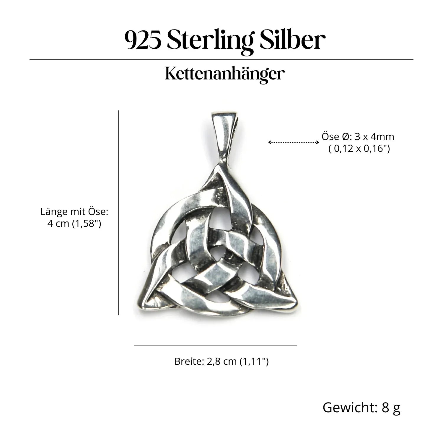 Taliesin Silberanhänger massives Sterlingsilber ausgefallenes Design