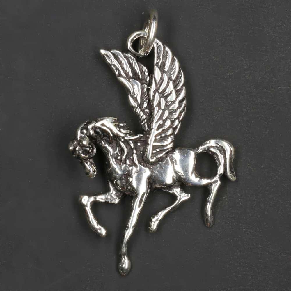 Pegasus 925er Silber Anhänger edler Silberanhänger Fantasy
