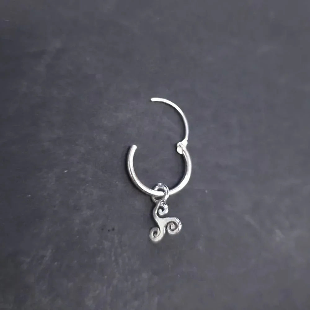 Triskele Creole 925 Silber Ohrschmuck hochwertig verarbeitet