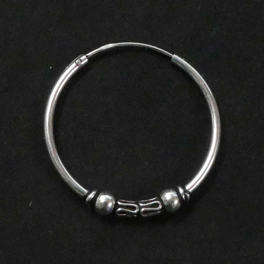 925 Sterlingsilber Creole mit zwei Kugel - entecke unsere Vielfalt an Creolen