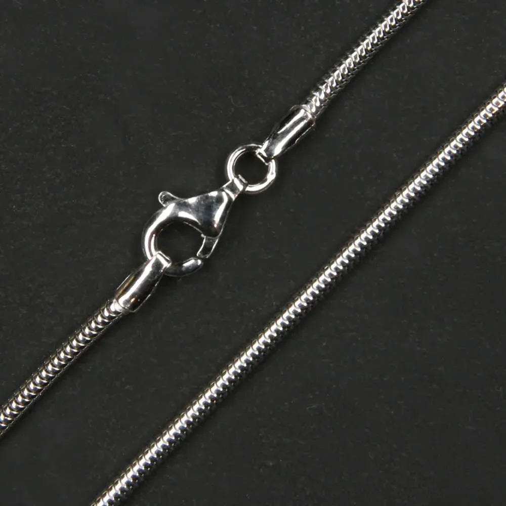 Schlangenkette rodiniert feine Silberkette Damen Halskette Herren