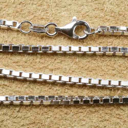 rhodinierte 2mm Kette Venezianer diverse L