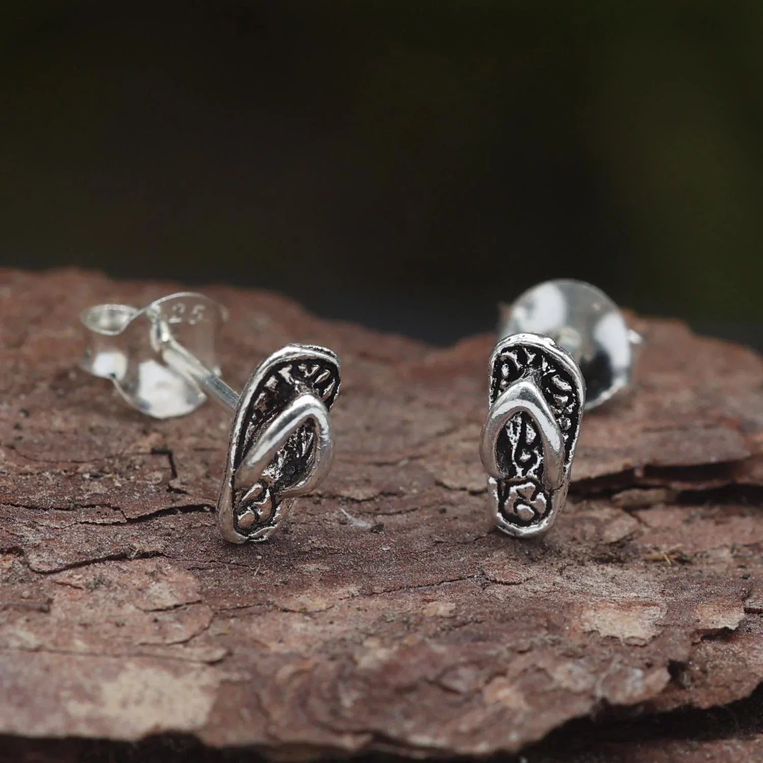 Flip Flop Ohrringe Silber Ohrschmuck lustig