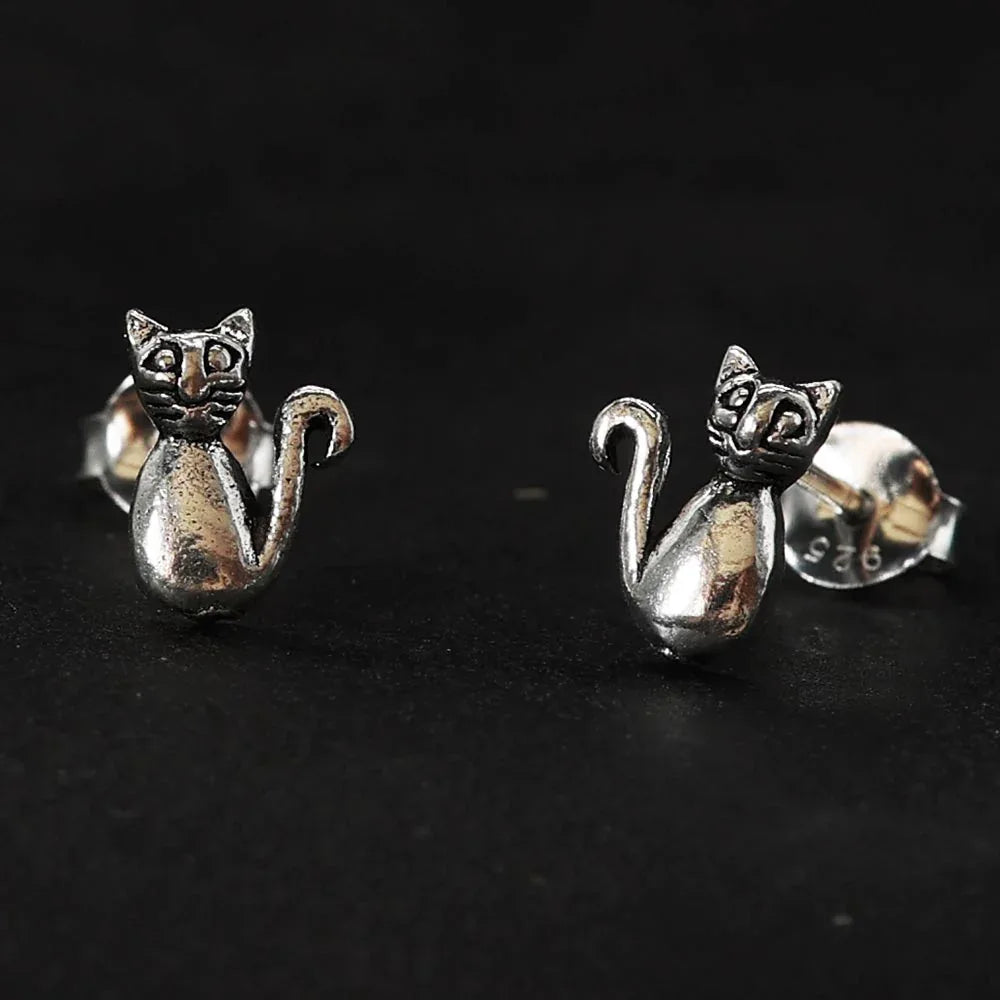 Katzze 925 Silber Ohrstecker Ohrringe aus Sterlingsilber