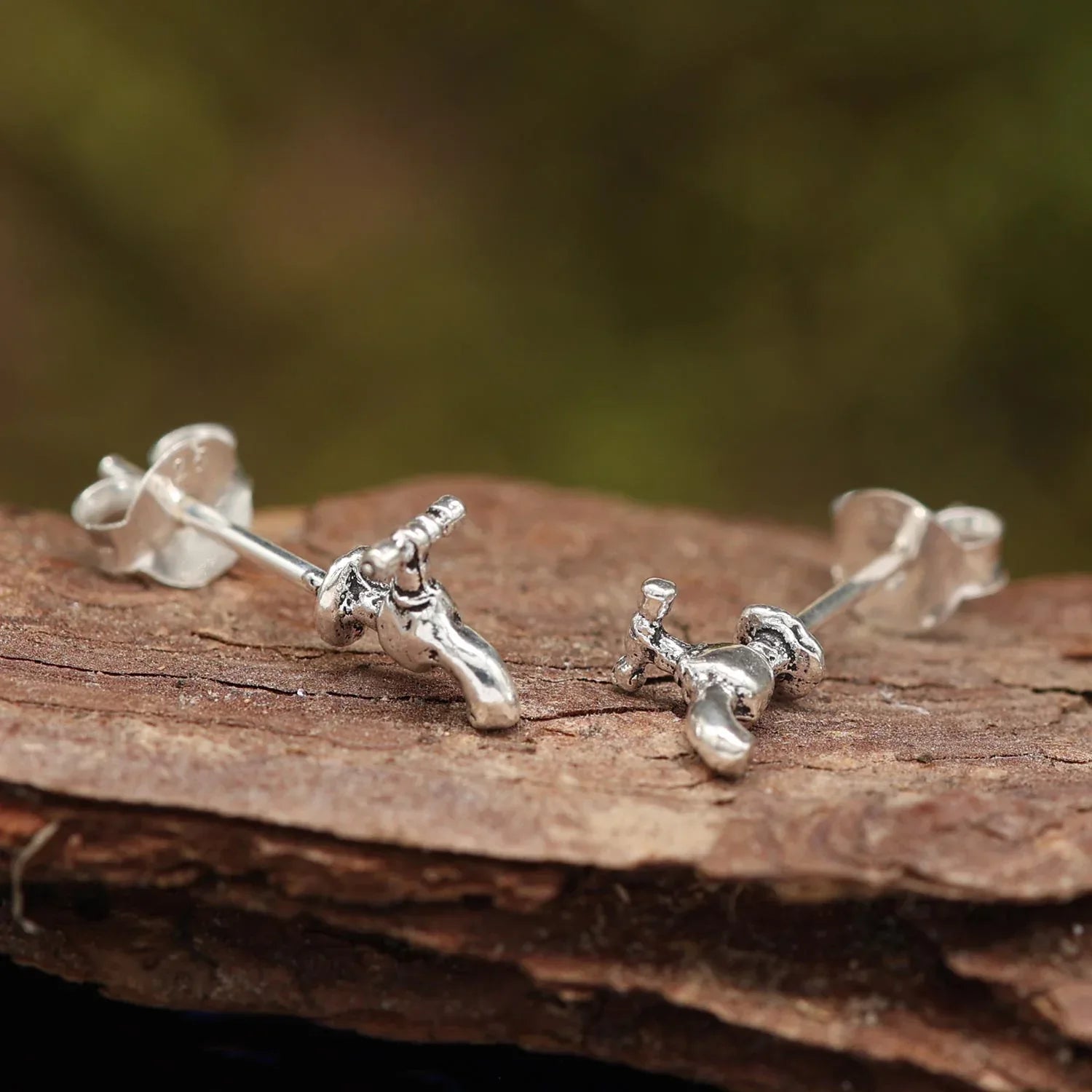 Wasserhahn silberne Ohrstecker Sterlingsilber Ohrringe lustig