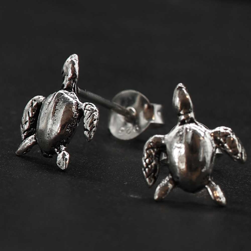 Schildkröte Ohrstecker 925er Silber Ohrring Wasserschildkröte