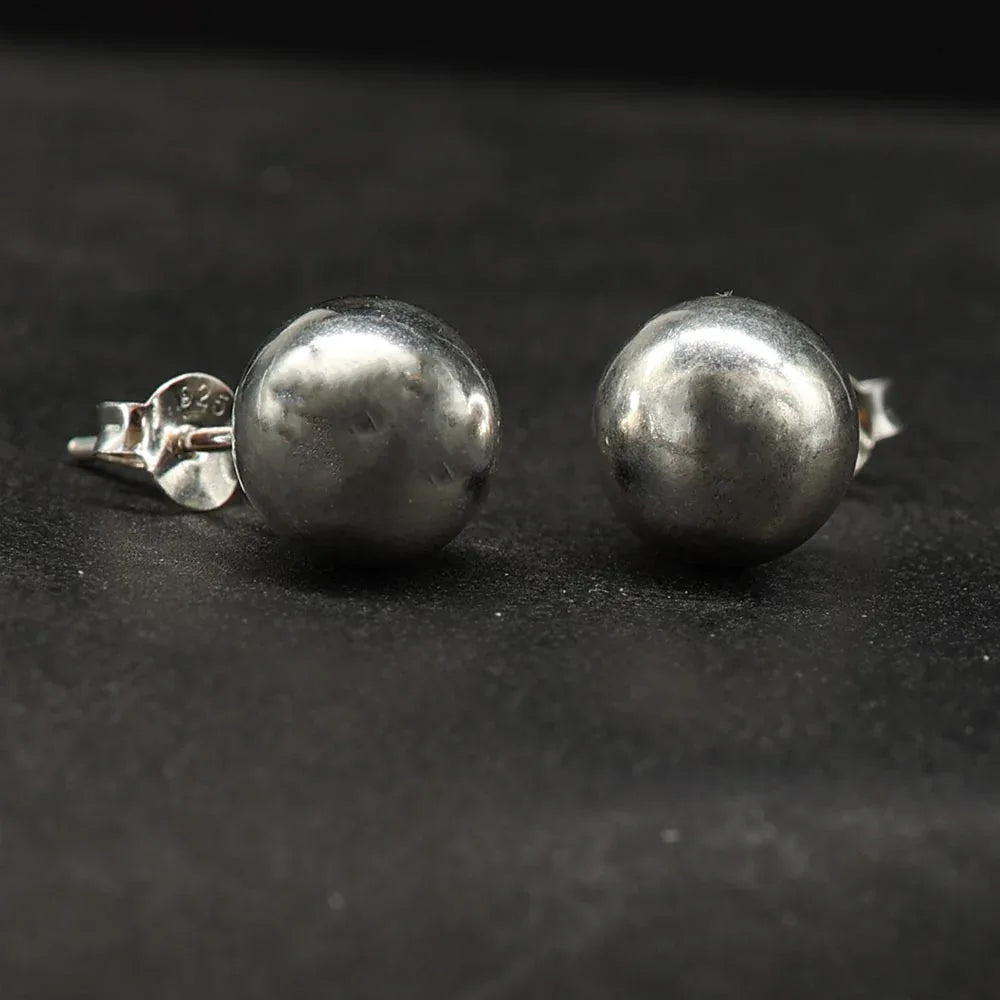 Kugel groß Silber Bälle Ohrstecker 925 Silber Ohrring Ball