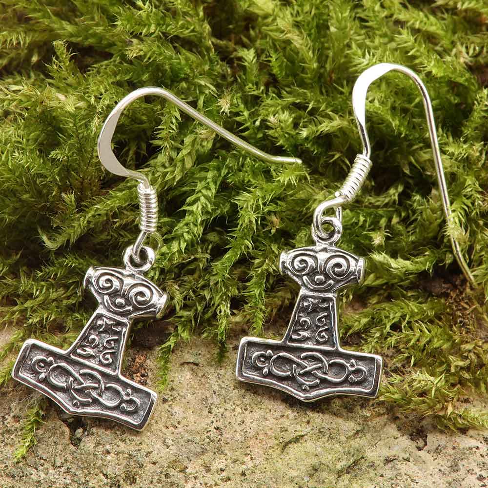 Thorshammer Ohrring Schmuck 925 Silber hochwertig verarbeiteter Ohrschmuck